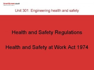 Health and safety at work act engineering