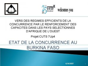 VERS DES REGIMES EFFICIENTS DE LA CONCURRENCE PAR