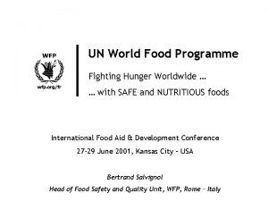 UN World Food Programme Fighting Hunger Worldwide with
