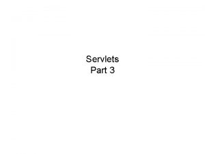 Servlet chaining