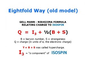 Gell mann nishijima