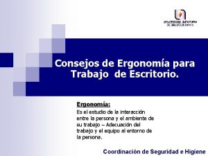 Consejos de Ergonoma para Trabajo de Escritorio Ergonoma