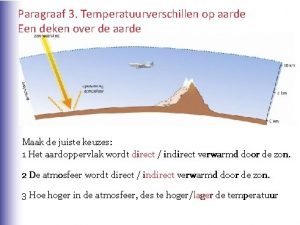 Paragraaf 3 Temperatuurverschillen op aarde Een deken over