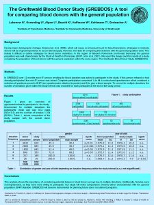 The Greifswald Blood Donor Study GREBDOS A tool