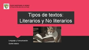 Tipos de textos no literarios