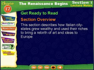 The Renaissance Begins Get Ready to Read Section