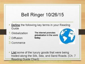 Bell Ringer 102615 Define the following key terms