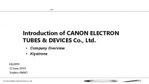 Canon electron