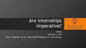 Are internships imperative COSMA February 2 2016 Anne