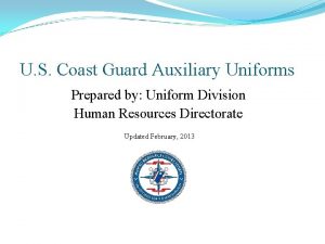 U S Coast Guard Auxiliary Uniforms Prepared by