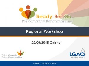 Regional Workshop 22092015 Cairns Workshop agenda 1 2
