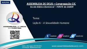 09022020 ASSEMBLEIA DE DEUS Congregao CIC Escola Bblica