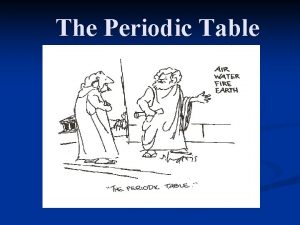 The Periodic Table History of the Periodic Table