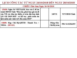 LCH CNG TC T NGY 26102018 N NGY