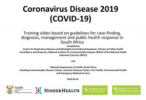 Coronavirus Disease 2019 COVID19 Training slides based on