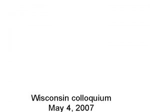 Wisconsin colloquium May 4 2007 Homeless mesons Stephen