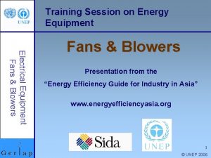 Training Session on Energy Equipment Electrical Equipment Fans