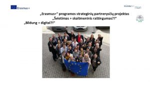 Erasmus programos strategini partnerysi projektas vietimas skaitmeninis ratingumas