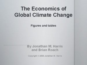 The Economics of Global Climate Change Figures and