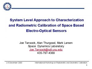 Radiometric calibration