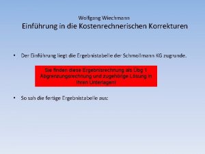 Abgrenzungsrechnung kostenrechnerische korrekturen