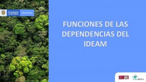 FUNCIONES DE LAS DEPENDENCIAS DEL IDEAM Consejo Directivo