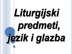 UVOD Krani se okupljaju u crkvama na euharistijskim