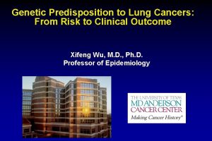 Genetic Predisposition to Lung Cancers From Risk to