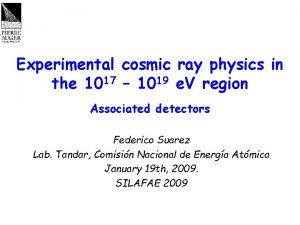 Experimental cosmic ray physics in the 1017 1019