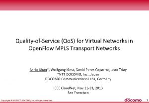 QualityofService Qo S for Virtual Networks in Open