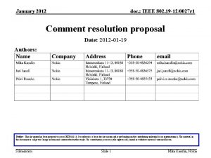 January 2012 doc IEEE 802 19 120027 r