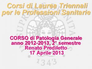 Corsi di Laurea Triennali per le Professioni Sanitarie