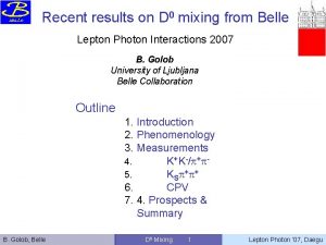 Recent results on D 0 mixing from Belle