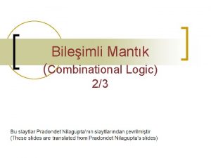 Bileimli Mantk Combinational Logic 23 4 Bitlik Toplayc