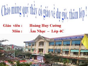 Gio vin Mn Hong Huy Cng m Nhc