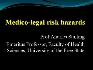 Prof andries stulting