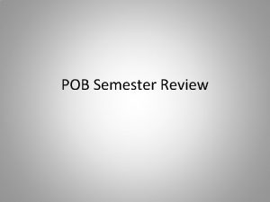 POB Semester Review Chapter 1 Needs things required