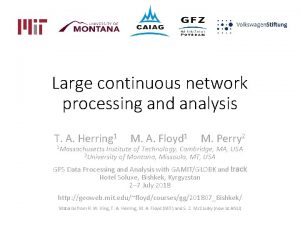 Large continuous network processing and analysis T A