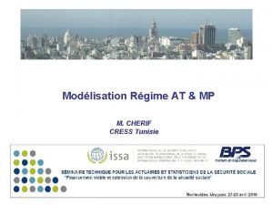 Modlisation Rgime AT MP M CHERIF CRESS Tunisie