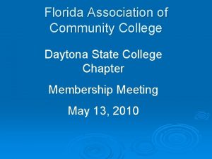 Florida Association of Community College Daytona State College