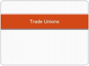 Problems of trade union