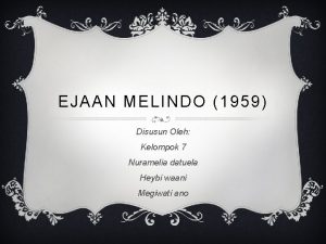 Ejaan melindo