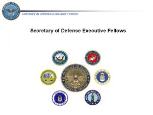 Secretary of Defense Executive Fellows The Why Secretary