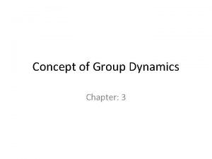 Group dynamics definition