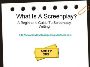What Is A Screenplay A Beginners Guide To