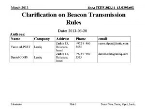 March 2013 doc IEEE 802 11 130293 r