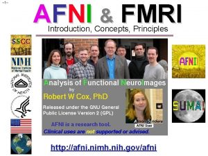 1 AFNI FMRI Introduction Concepts Principles http afni