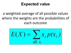 Expected value example