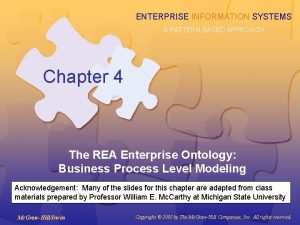 ENTERPRISE INFORMATION SYSTEMS A PATTERN BASED APPROACH Chapter