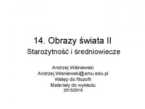 14 Obrazy wiata II Staroytno i redniowiecze Andrzej